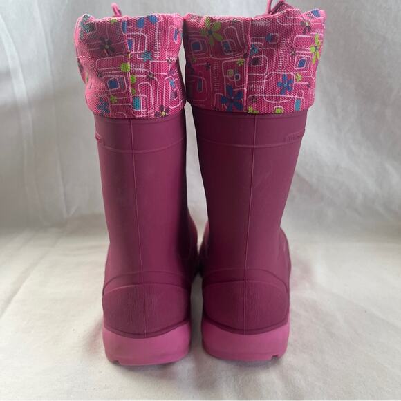Kamik Waterproof Snow Rain Boots Pink Size 11 Insulated Adjustable Outdoor Play - Picture 7 of 10